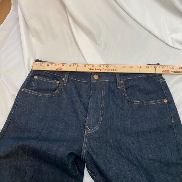 Pilcro and the Letterpress Jeans Dark Blue Denim Pants Wide Leg High Rise Sz 32 - Picture 9 of 12